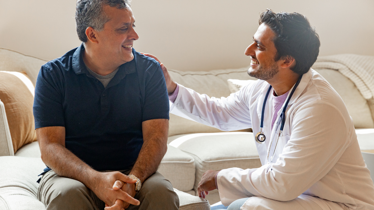 Healthcare provider moving from one demanding interaction to another