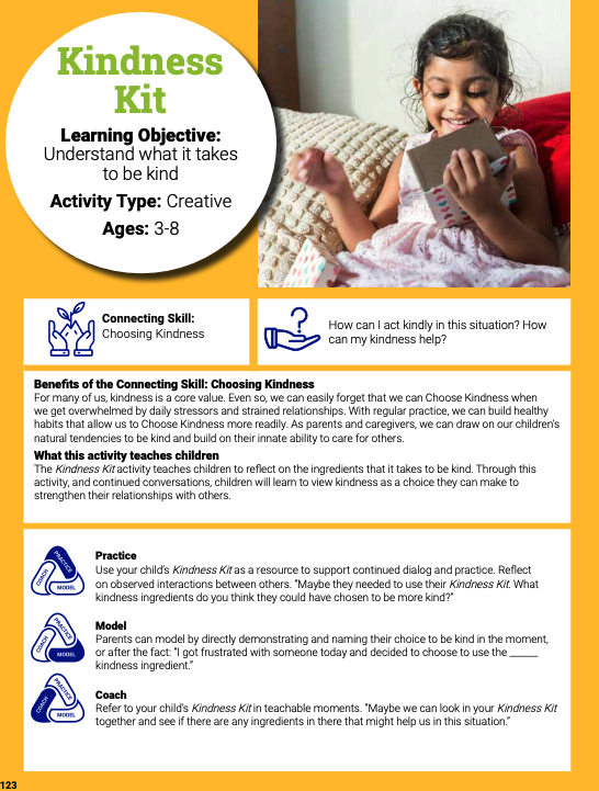 Connecting Skill Family Activity – Choosing Kindness