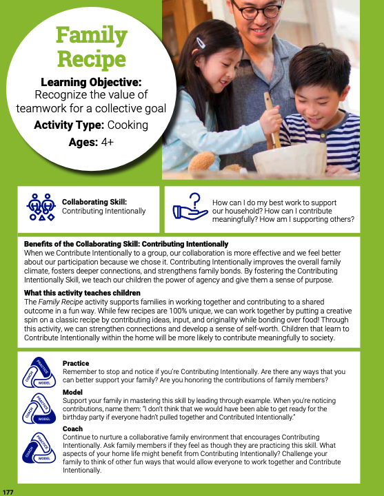 Collaborating Skill Family Activity – Contributing Intentionally